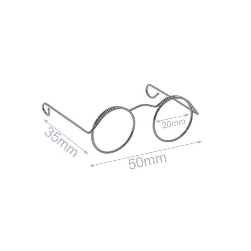 Brille für Stofftiere Metall 5cm altnickel Brille für Stofftiere Metall 5cm altnickel