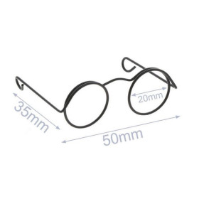 Glasses for stuffed toys metal 5cm black