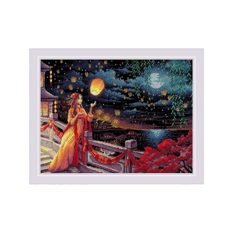 Embroidery kit Lantern Festival Embroidery kit Lantern Festival