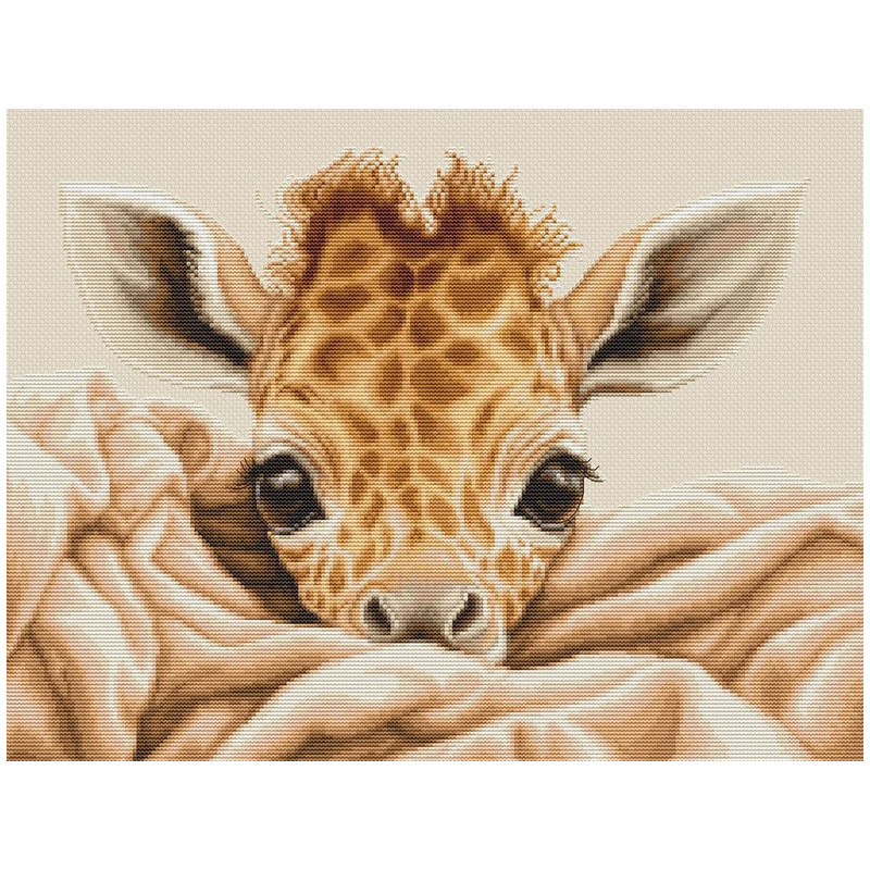 Borduurpakket Baby giraffe Borduurpakket Baby giraffe