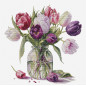 Kit de broderie Bouquet de tulipes Kit de broderie Bouquet de tulipes