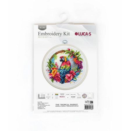 Embroidery kit Tropical Parrot