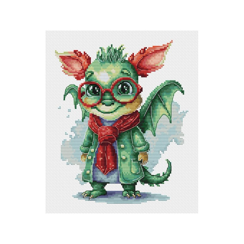 Kit de broderie Le dragon élégant Kit de broderie Le dragon élégant