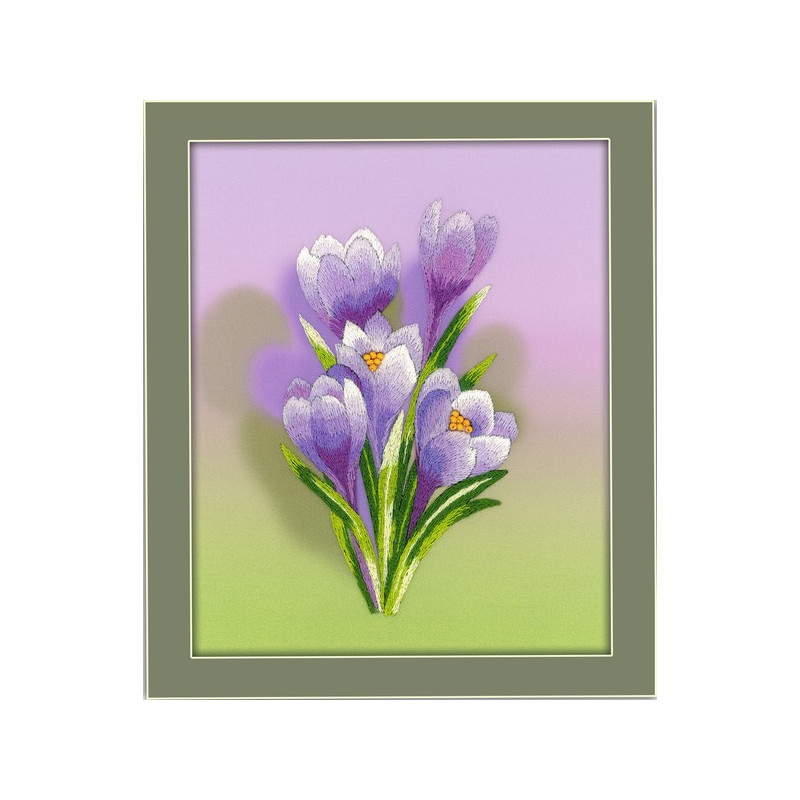 Embroidery kit Crocuses Embroidery kit Crocuses