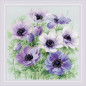 Embroidery kit Purple Anemones Embroidery kit Purple Anemones
