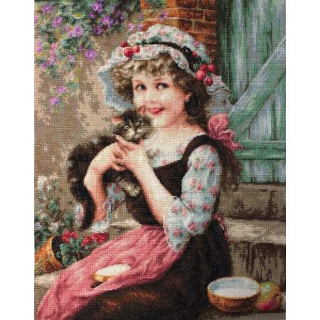 Luca-S Embroidery kit The little kitty