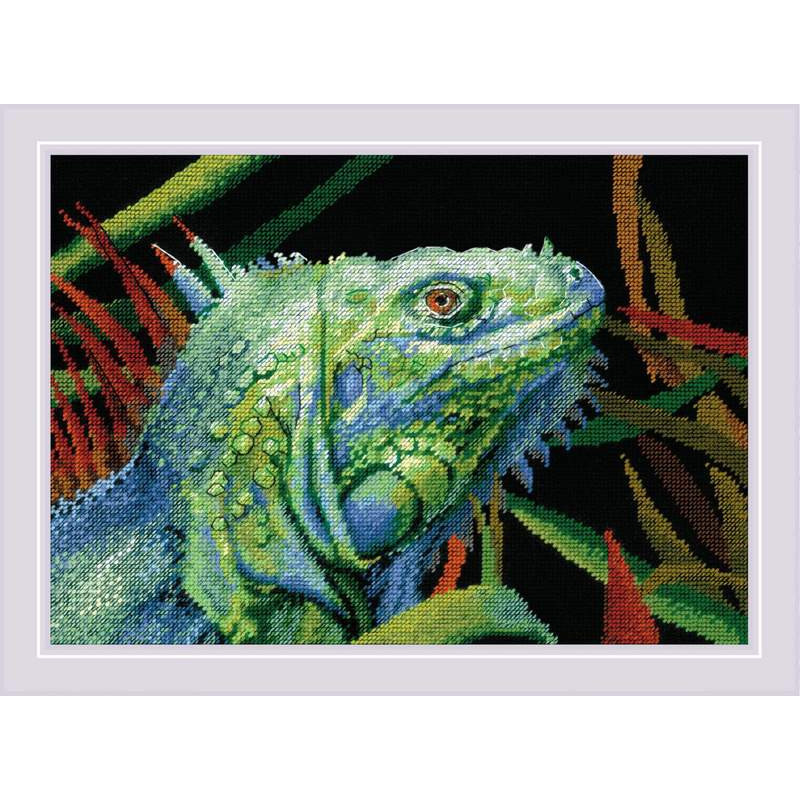 Embroidery kit Iguana Embroidery kit Iguana