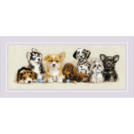 Riolis Kit de broderie Chiots