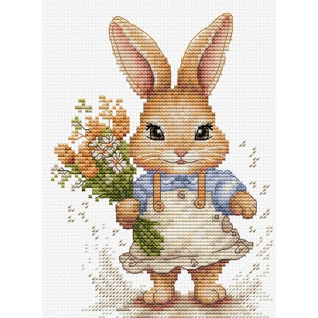 Kit de broderie Le lapin heureux