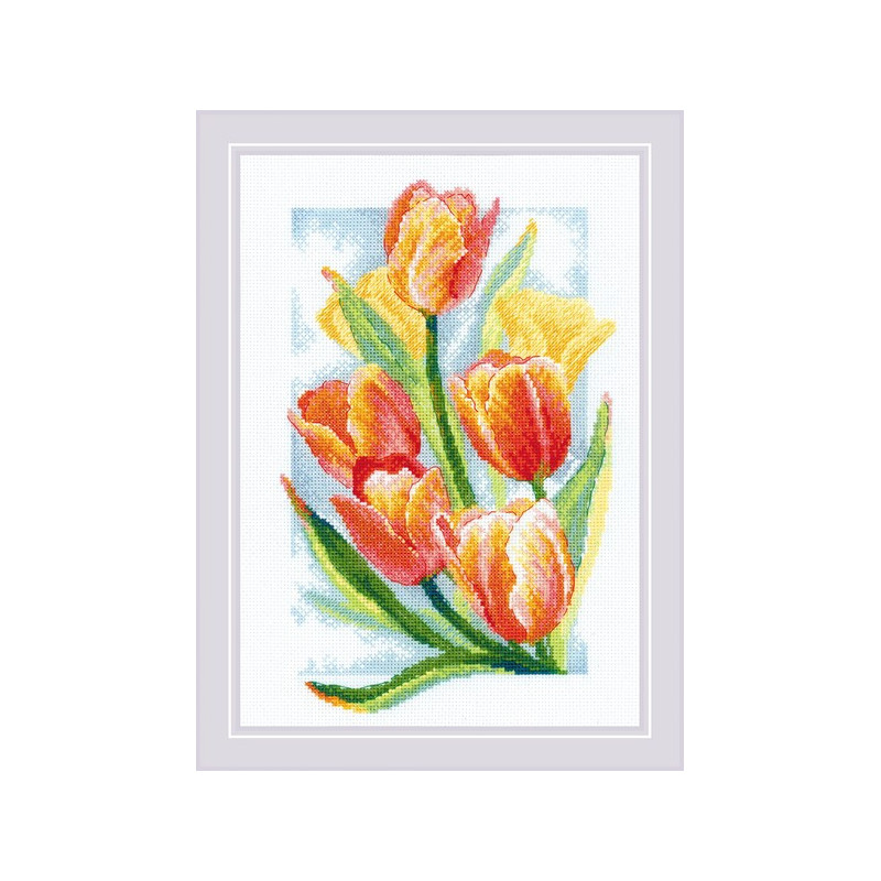 Stickset Frühlingsglühende Tulpen Stickset Frühlingsglühende Tulpen
