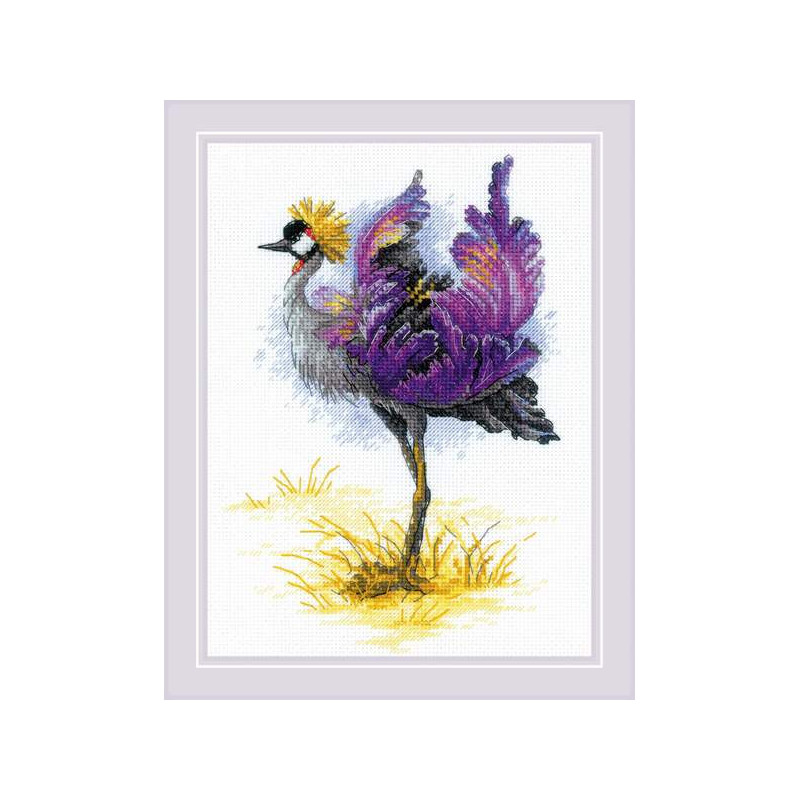 Kit de broderie Grue couronnée Kit de broderie Grue couronnée