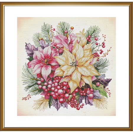 Stickset Weihnachtsblumen