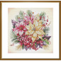 Borduurpakket Kerst bloemen Borduurpakket Kerst bloemen