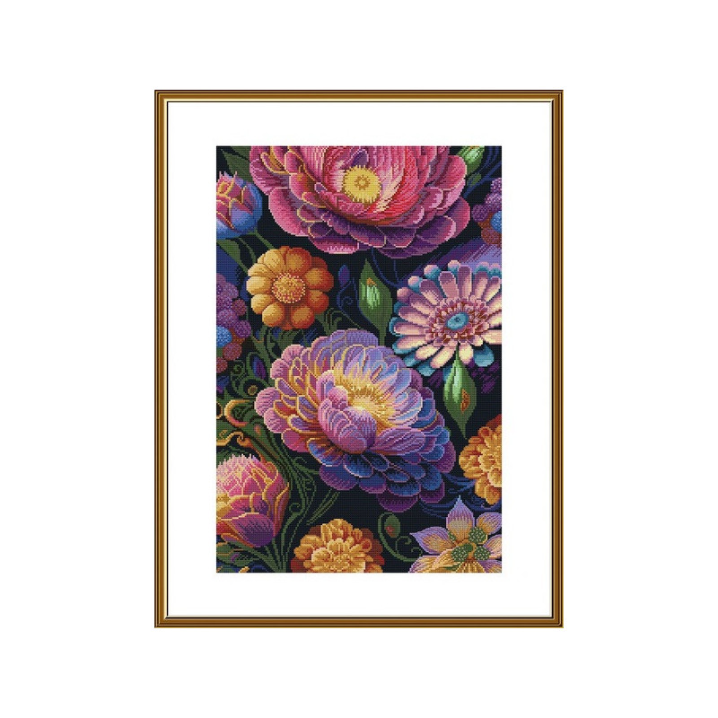 Kit de broderie Variété florale Kit de broderie Variété florale
