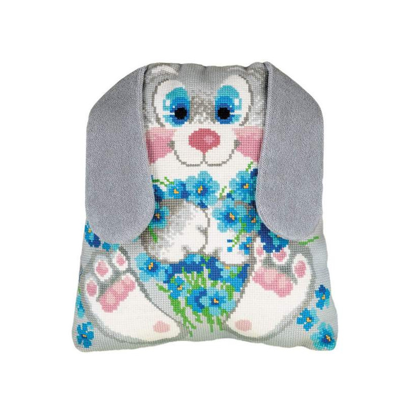 Kit coussin au point croix Lapin