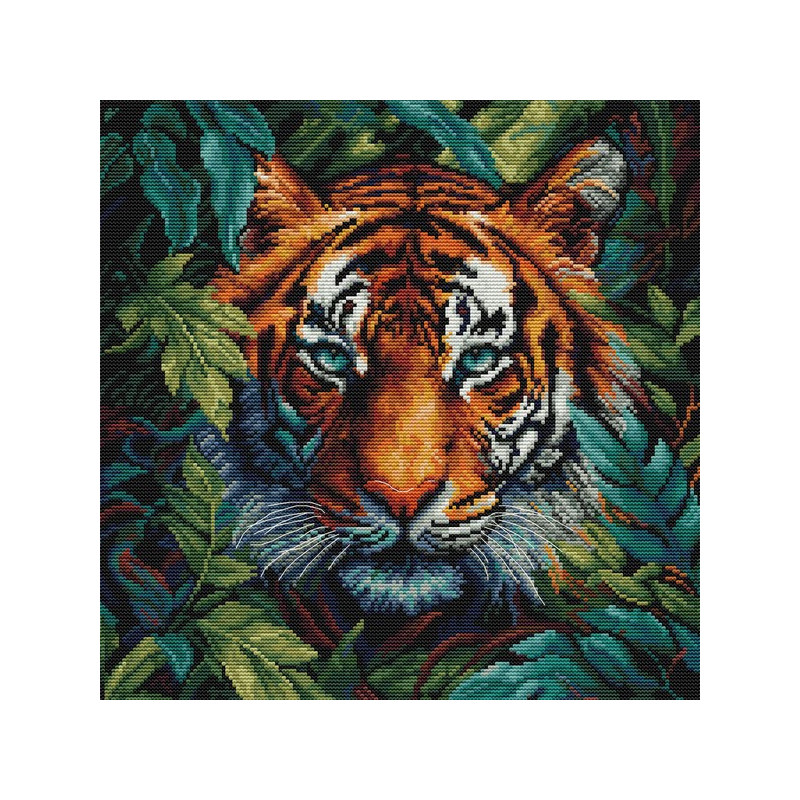 Embroidery kit Tiger of the Jungle