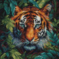 Borduurpakket Tijger van de jungle Borduurpakket Tijger van de jungle