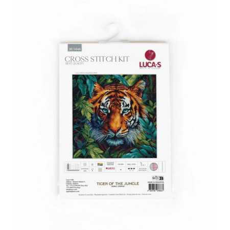 Embroidery kit Tiger of the Jungle