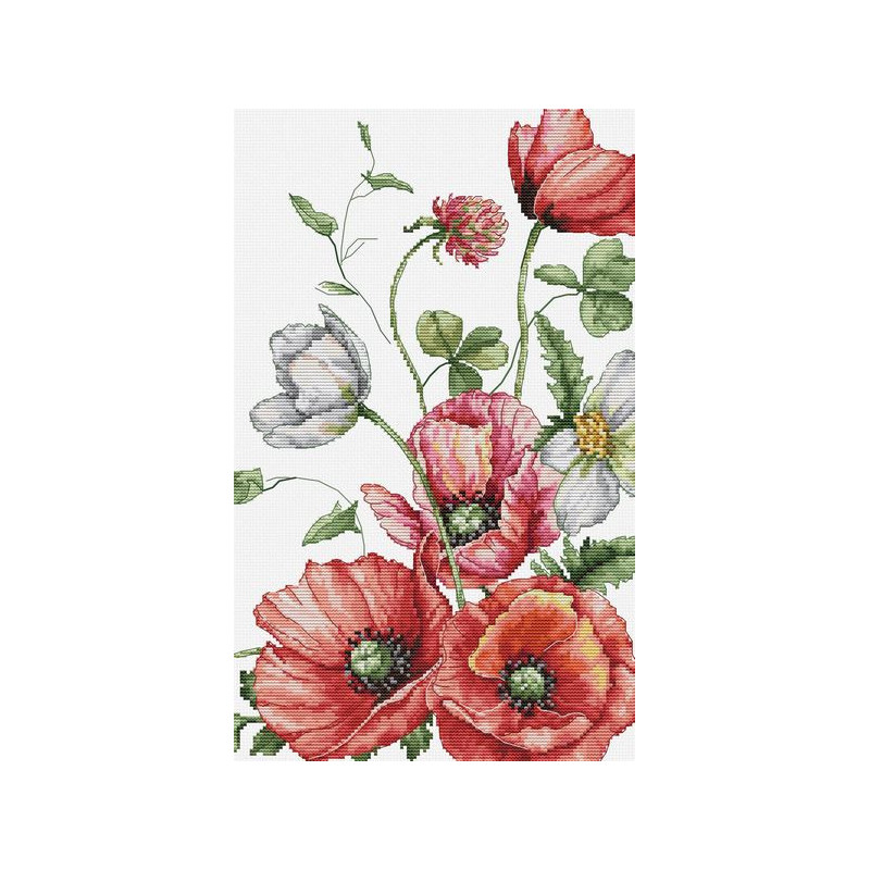 Kit de broderie Les coquelicots des champs Kit de broderie Les coquelicots des champs