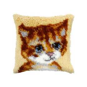 Latch hook cushion kit cat nr 4018