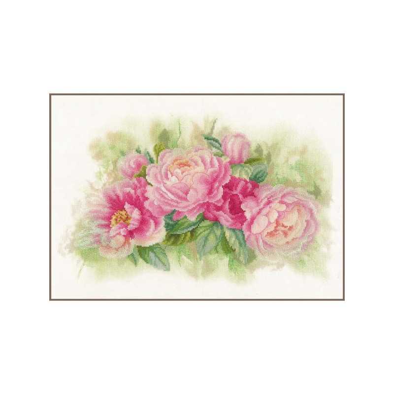 Embroidery kit kit Bouquet of peonies Embroidery kit kit Bouquet of peonies