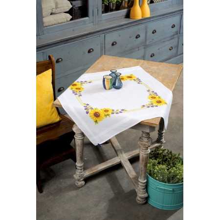 Bedruckte Deckepackung Sonnenblumen