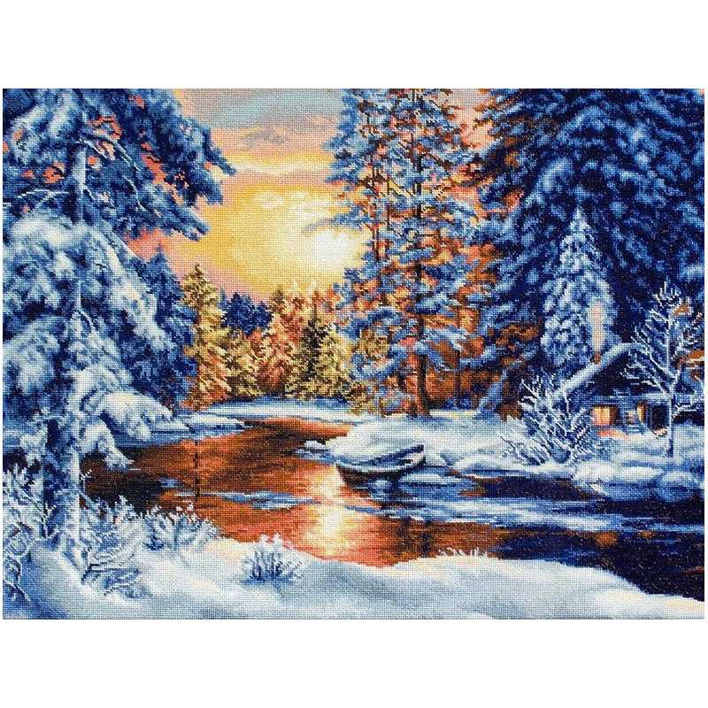 Embroidery kit Winter Landscape Embroidery kit Winter Landscape