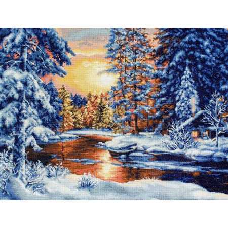 Stickset Winterlandschaft