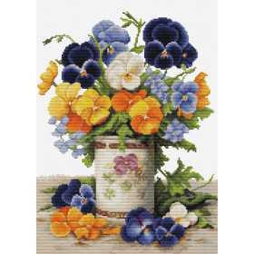 Luca-S Kit de broderie Bouquet de pensées