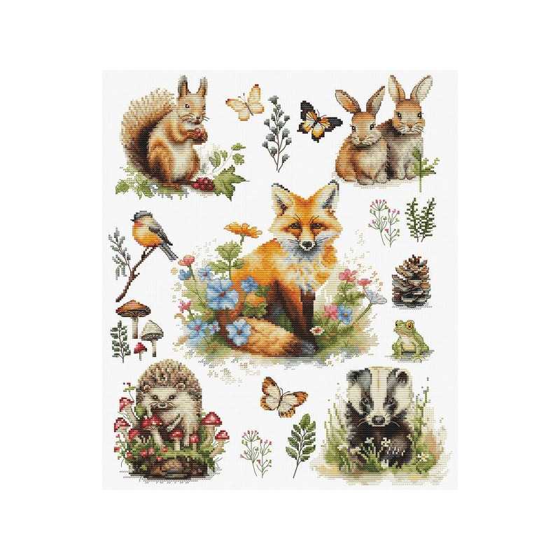 Kit de broderie Animaux de la forêt Kit de broderie Animaux de la forêt