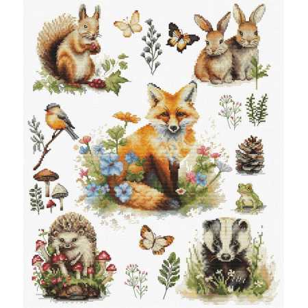 Kit de broderie Animaux de la forêt