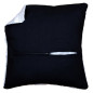 Dos de coussin avec fermeture - noir Dos de coussin avec fermeture - noir