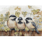 Embroidery kit Chickadees On The Fence Embroidery kit Chickadees On The Fence