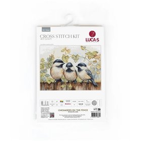 Embroidery kit Chickadees On The Fence