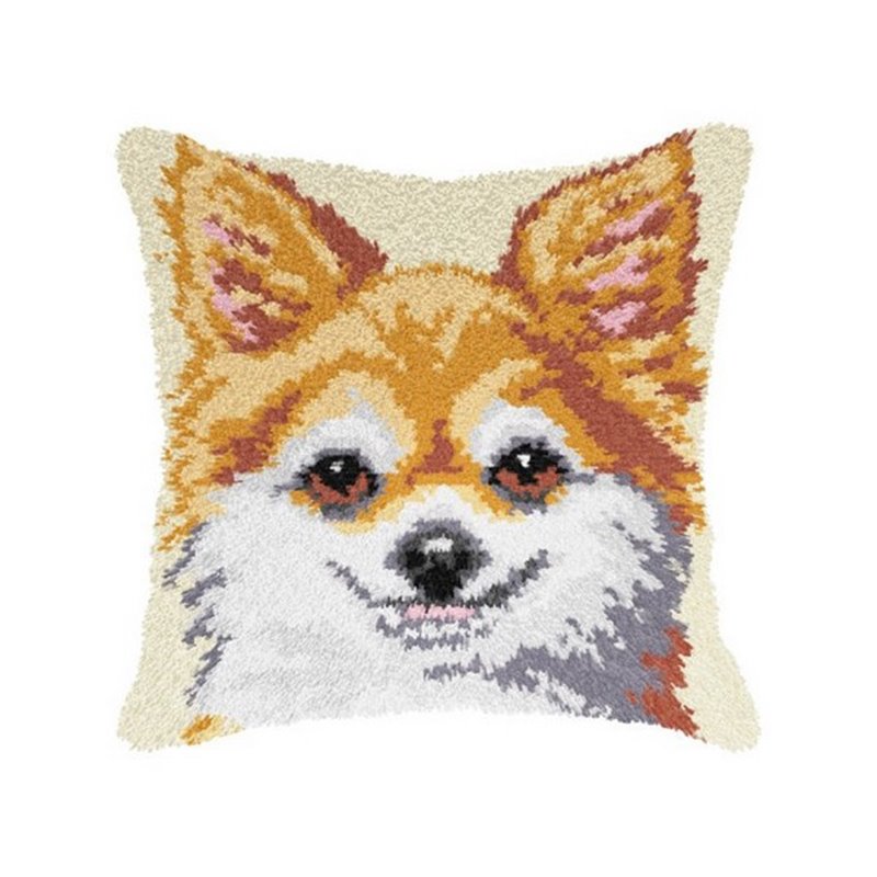 Kit coussin au point noué Chien nr 4179 Kit coussin au point noué Chien nr 4179