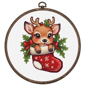 Luca-S Kit de broderie La surprise du Père Noël