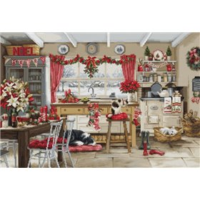 Luca-S Stickset Weihnachtsküche im Bauernhausstil