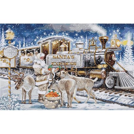 Luca-S Embroidery kit Santa’s Express White