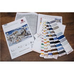 Luca-S Kit de broderie Express du Père Noël Blanc