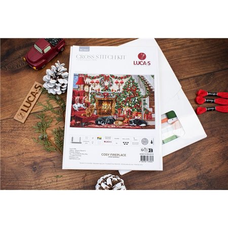 Embroidery kit Cosy Fireplace