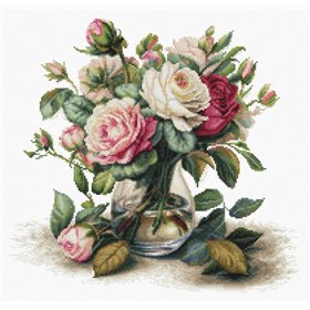 Luca-S Embroidery kit Vase with Roses