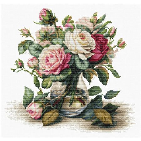 Embroidery kit Vase with Roses