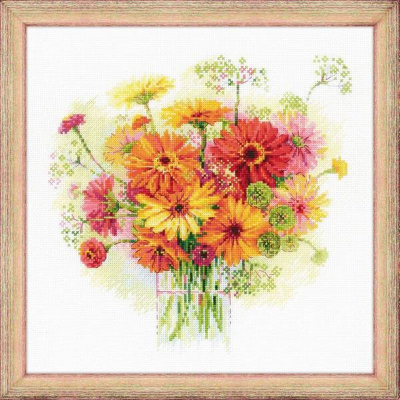 Stickset Aquarell Gerbera Stickset Aquarell Gerbera