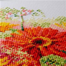Embroidery kit Watercolor Gerberas