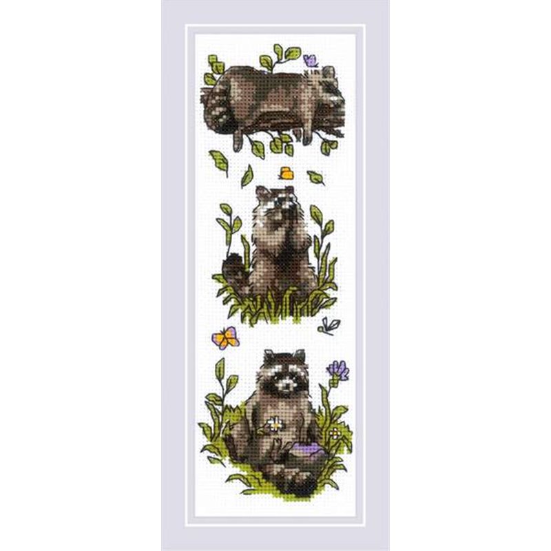 Kit de broderie Trois ratons laveurs Kit de broderie Trois ratons laveurs