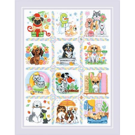 Stickset Hundekalender