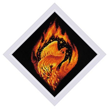 Embroidery kit Flaming Phoenix