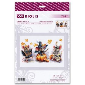Embroidery kit Spooky Mouse Trio