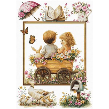 Kit de broderie Les aventures des petits