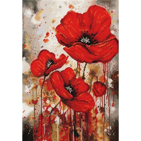 Luca-S Embroidery kit The Vibration of Poppies